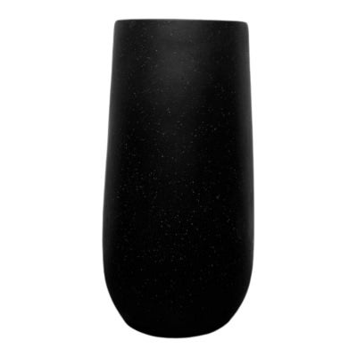 Hypatia Terrazzo Tall Planter Pot, Large, Black
