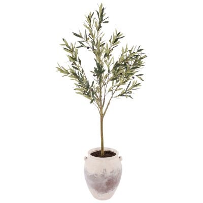 Rogue Artificial Olive Tree in Inga Vase, Large