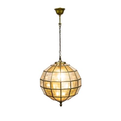 Prince Albert Metal & Glass Sphere Pendant Light, Medium, Brass