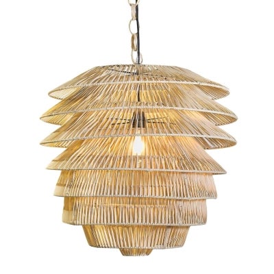 Saba Rattan Pendant Light, Natural