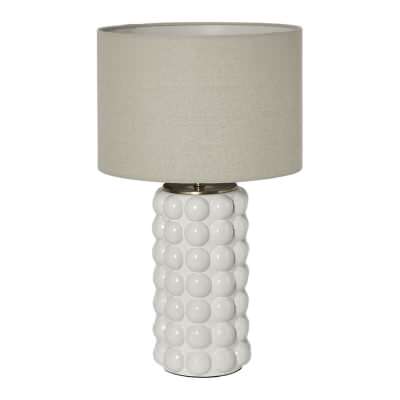 Condotti Ceramic Base Table Lamp, White