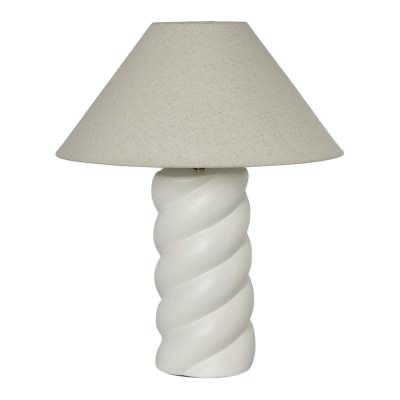 Twist Column Ceramic Base Table Lamp