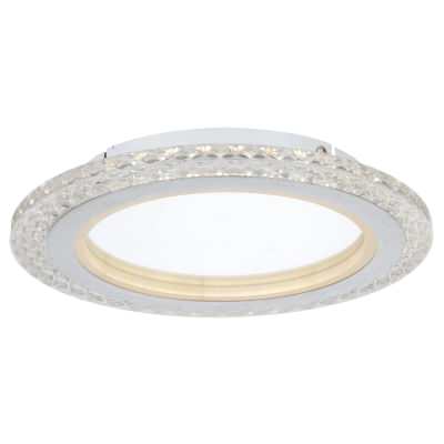 Elie Metal & Glass LED Oyster Ceiling Light, 12W, CCT 
