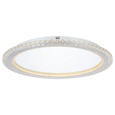 Elie Metal & Glass Dimmable LED Oyster Ceiling Light, 31W, CCT 