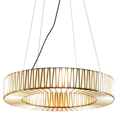 White Moon Metal & Glass Pendant Light, Large