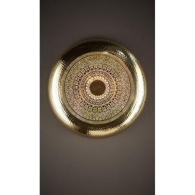 Moroccan Metal Wall Light, Brass