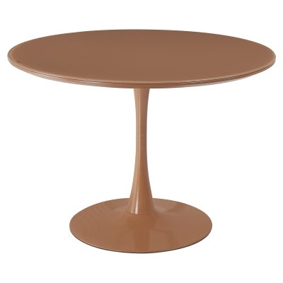 Elanor Glass Top Round Dining Table, Pumpkin