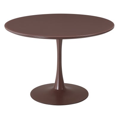 Elanor Glass Top Round Dining Table, Plum