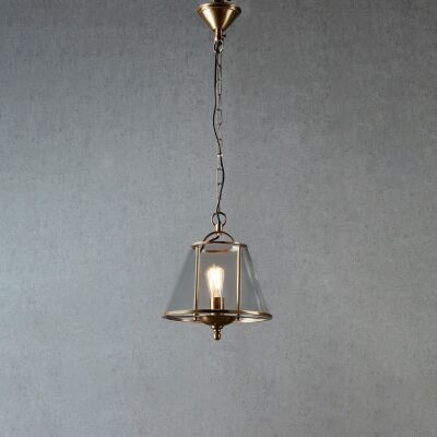 Cotton Tree Metal & Glass Pendant Light, Bronze