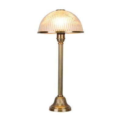 Fraser Brass & Glass Table Lamp, Antique Brass