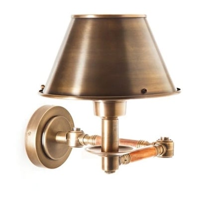 Benton Metal Swing Arm Wall Light - Antique Brass