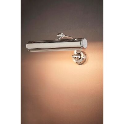 Barclay Metal Picture Wall Light, Shiny Nickel