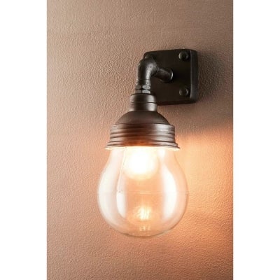 Dover IP54 Metal Indoor / Outdoor Wall Light, Black
