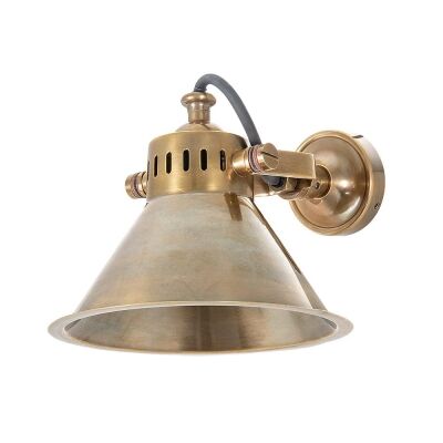 Montego Adjustable Metal Wall Light, Antique Brass