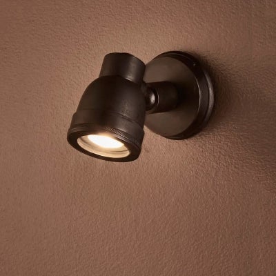 Pasco IP54 Metal Indoor / Outdoor Wall Light, Black