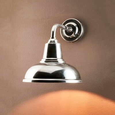 Seabrook Metal Wall Light, Antique Silver