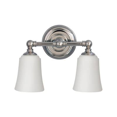 Huguenot Lake IP44 Metal & Glass Vanity Light, 2 Light