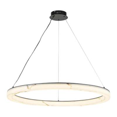 Halo Resin & Iron LED Ring Pendant Light, Large