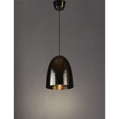 Dolce Hammered Metal Pendant Light, Charcoal