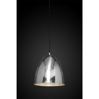 Egg Metal Pendant Light, Silver