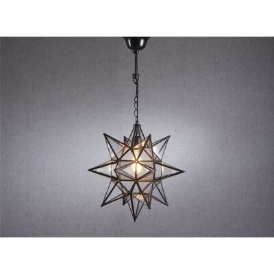 Star glass pendant deals light