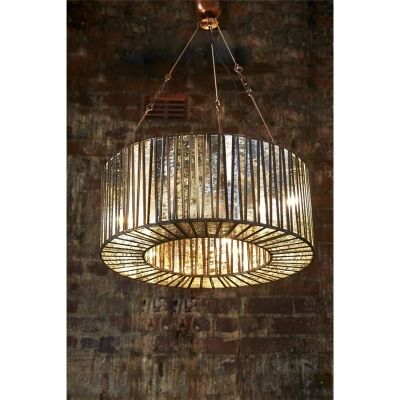 Witney Metal and Glass Ring Pendant Light - Small
