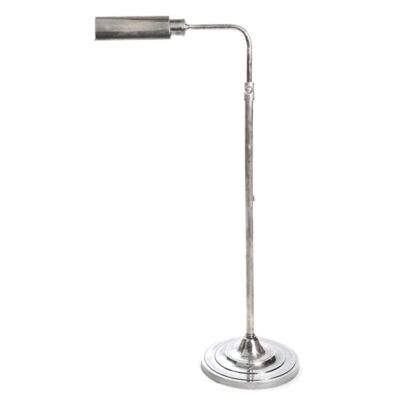 Brooklyn Adjustable Metal Floor Lamp - Antique Silver