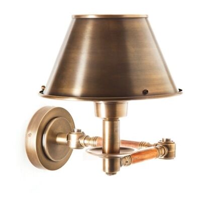 Benton Metal Swing Arm Wall Light - Antique Brass