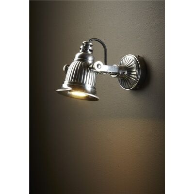 Caledonia Adjustable Metal Wall Sconce - Antique Silver