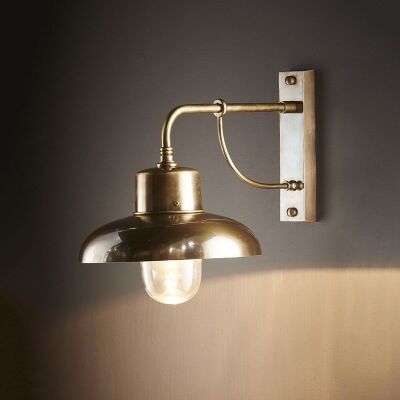 Bridgewater Indoor/Outdoor Metal Wall Sconce, Brass