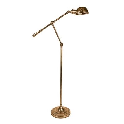Calais Adjustable Metal Floor Lamp - Antique Brass