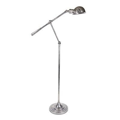 Calais Adjustable Metal Floor Lamp - Antique Silver