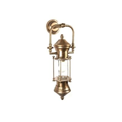 Lisbon Ship Lantern Metal Wall Light - Antique Brass