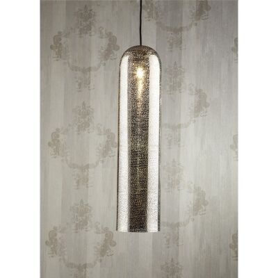 Moroccan Pipe Metal Pendant Light - Silver