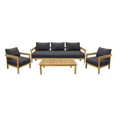 Kailani 4 Piece Acacia Timber Outdoor Lounge Set