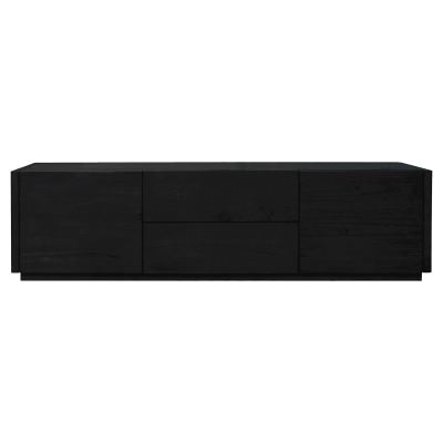 Gatsby Mindi Wood 2 Door 2 Drawer TV Unit, 190cm, Black