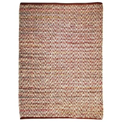 Eva Recycled Fabric Chindi Rug, 290x190cm, Red