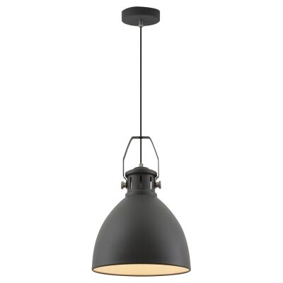 Fabrica Metal Industrial Pendant Light, Small, Charcoal