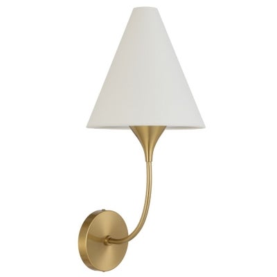 Farnix Fabric & Iron Wall Light, Antique Gold