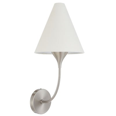 Farnix Fabric & Iron Wall Light, Nickel