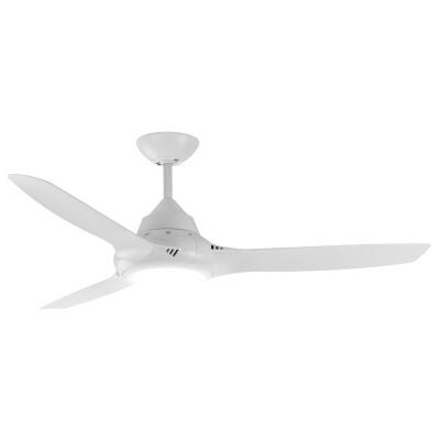 Phaser Indoor / Outdoor AC Ceiling Fan with LED Light, 127cm/50", White