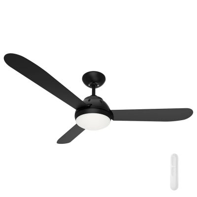 Brooke Indoor / Outdoor DC Ceiling Fan with CCT LED Light, 128cm/50'', Black