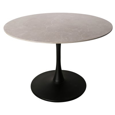 Hanaya Ceramic Top Round Dining Table, 110cm, Bulgarian Grey
