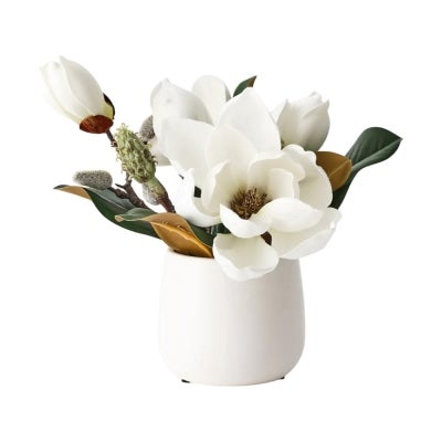 Ophelia Artificial Magnolia Japanese Mix in Ceramic Pot