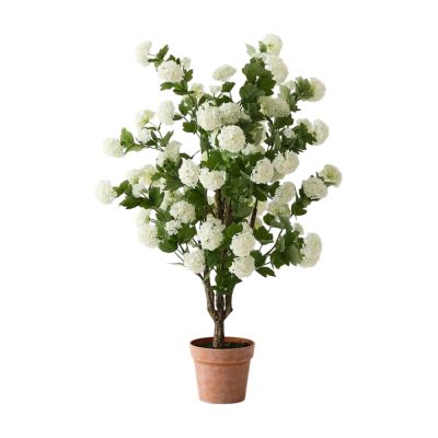 Forestia Potted Artificial Snowball Tree, 120cm