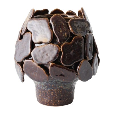 Ariela Ceramic Pot, Medium, Espresso