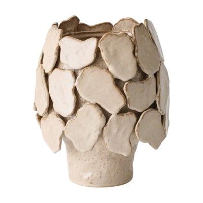 Ariela Ceramic Pot, Large, Almond Creme