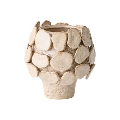 Ariela Ceramic Pot, Small, Almond Creme