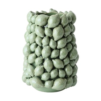 Citrico Ceramic Vase, Large, Spring Green