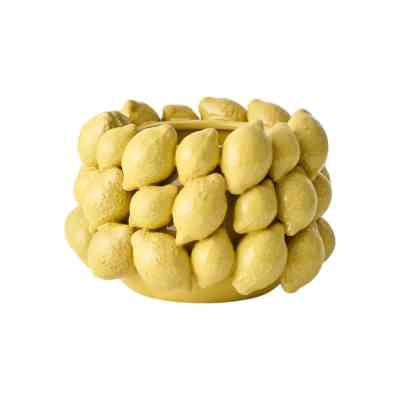 Citrico Ceramic Pot, Large, Yellow